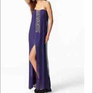 BCBG Long dress gown full length purple Exene OBO